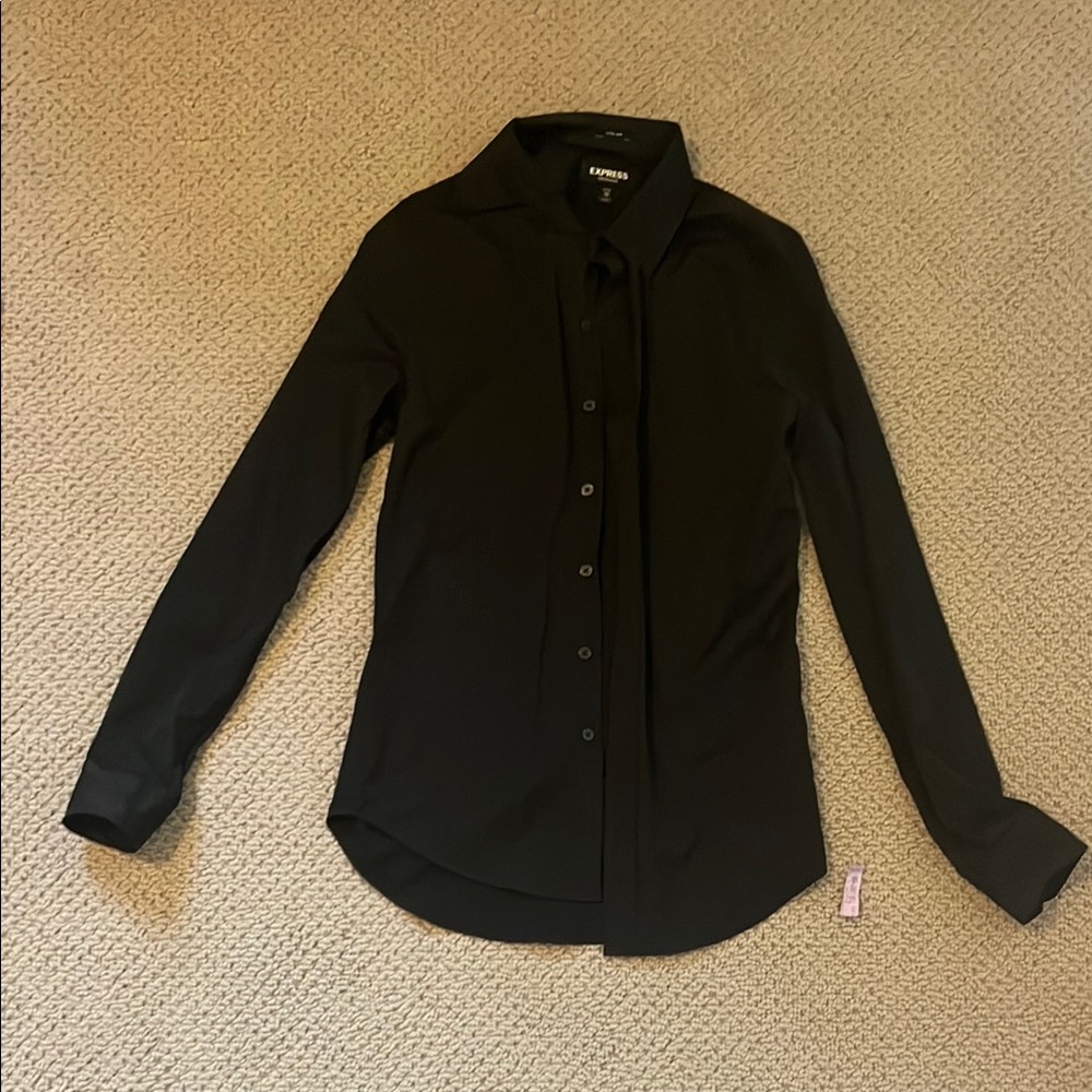 Express Classic Black Button-Up Shirt